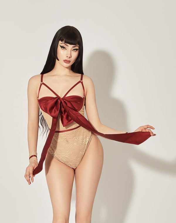 Claret Quarter Cup Bodysuit - Image 1