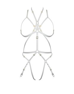 Bondage Playsuit – White